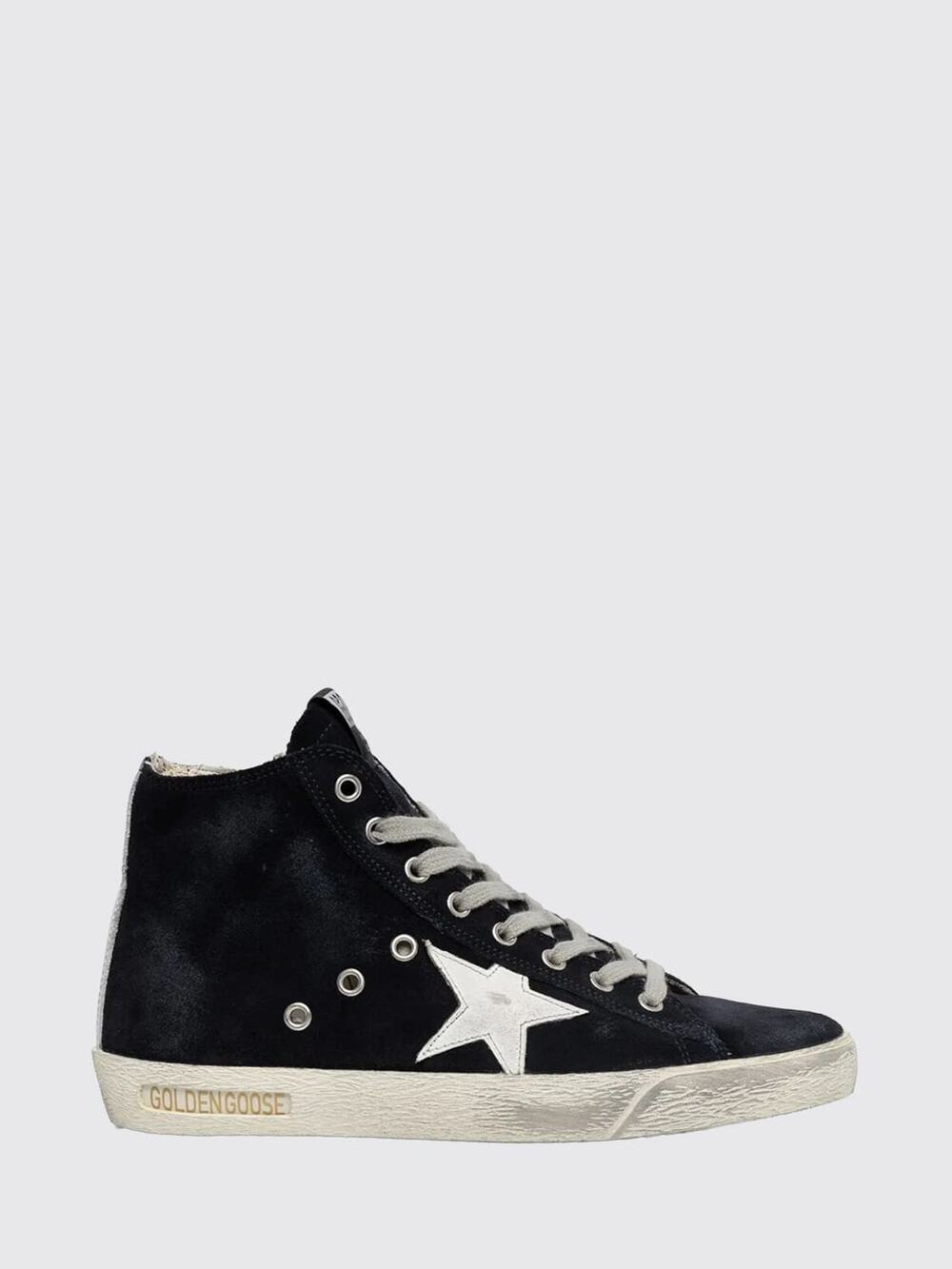 Golden Goose Francy Suede High-Top Sneakers in Navy - 10